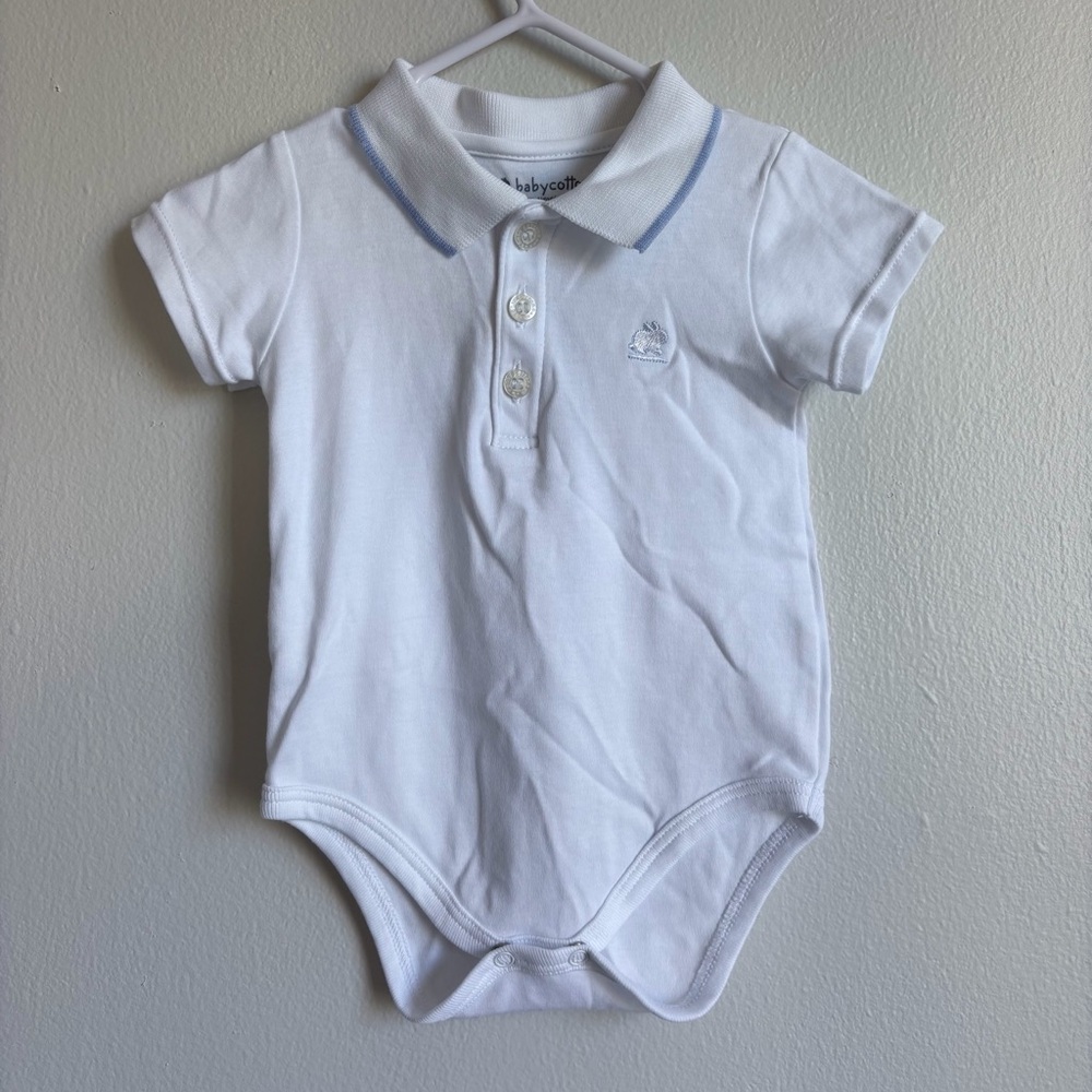 Babycottons Soft White Cotton Onesie